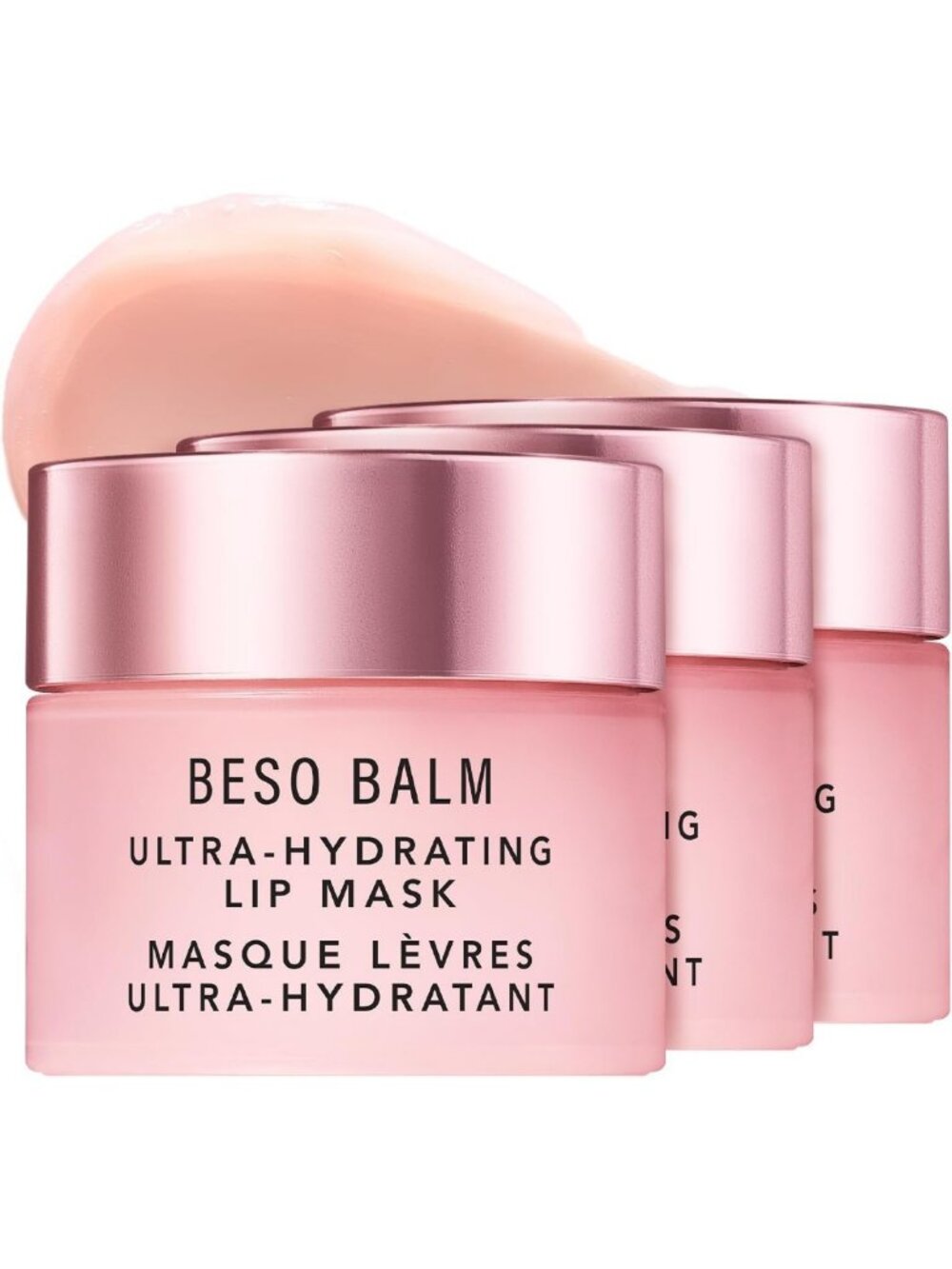Moisturizing Lip Gloss & Mask Set, Vanilla-Scented, 3-Pack for Soft Lips